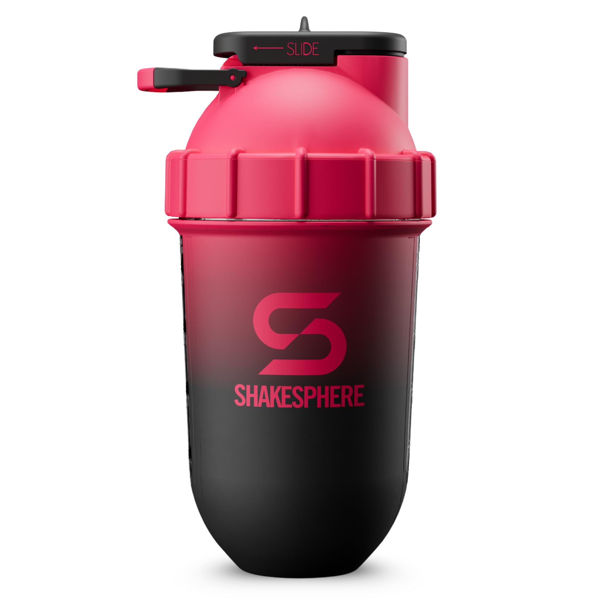ShakeSphere Tumbler View Protein Shaker Bottle - BPA-Free 24oz Blender Shaker Cups for Protein Shakes, Purees, Fruit, Smoothies with Clear Window - Bladeless Mixer & Leak Proof
