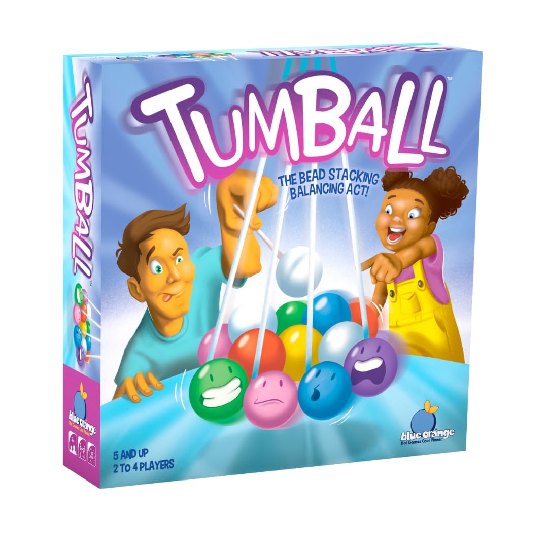 Tabletop Party Game, Kids, Teens, Adults, Family Game Nights, Easy Set-up, Exciting Dexterity Challenge, 2 to 4 Players, Ages 5 & Up, Tumball by Blue Orange Games