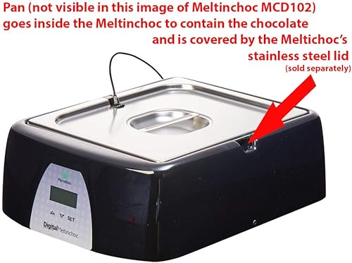Miniatura 2 de Martellato MCV02 Sartén de acero inoxidable para contener chocolate en MCD102 Digital Meltinchoc (6 litros)