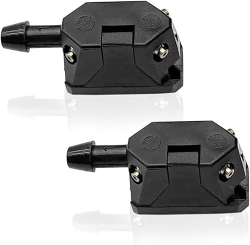 2 boquillas de lavado de parabrisas delantero de 0.315 pulgadas y 0.315 pulgadas, rociador de salpicadura recta, camioneta, capó automotriz, 4