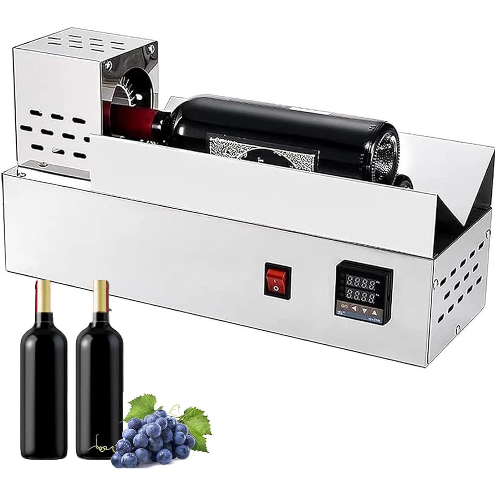 Máquina termorretráctil eléctrica con pantalla digital para mangas de botellas de 80mm