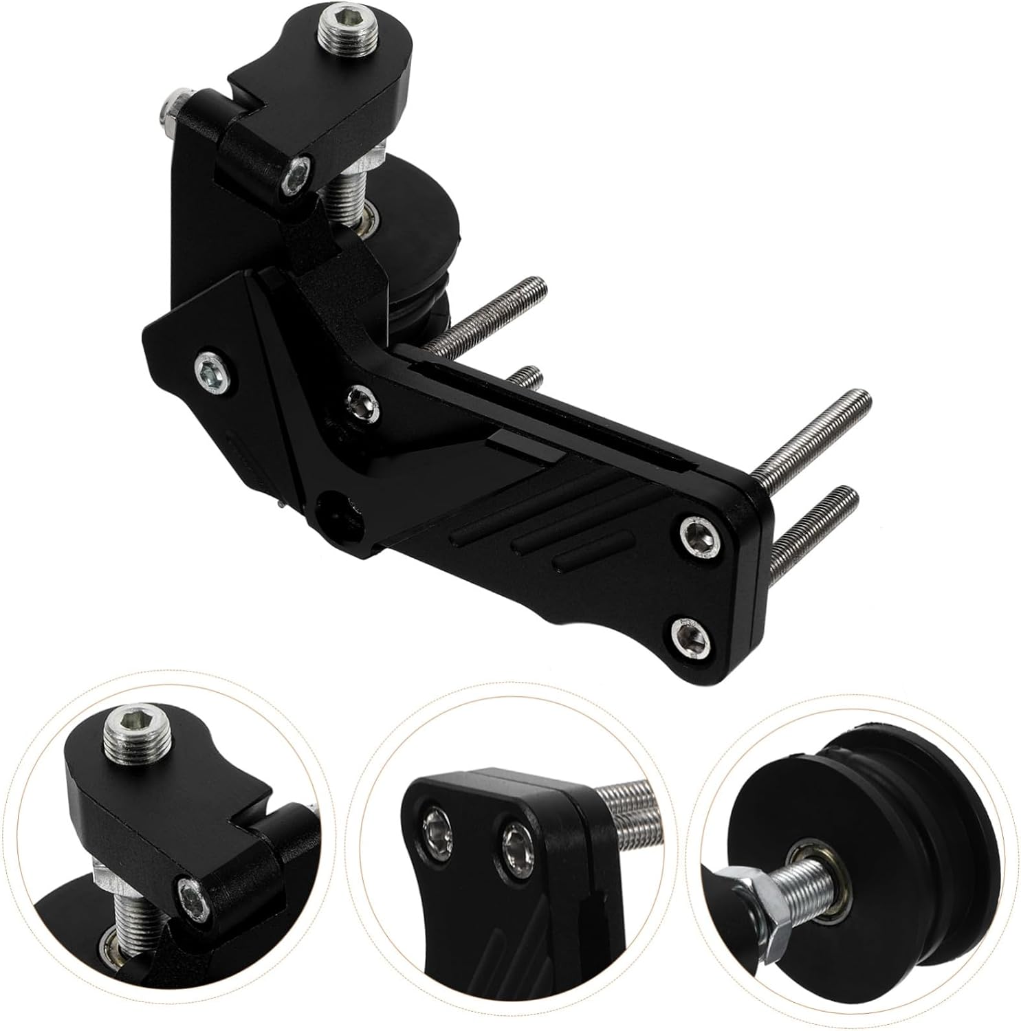 Motorcycle Chain Tensioner Metal Chain Adjuster with Anti-slip Design for Secure Riding Compatible with Multiple Motorcycle Models