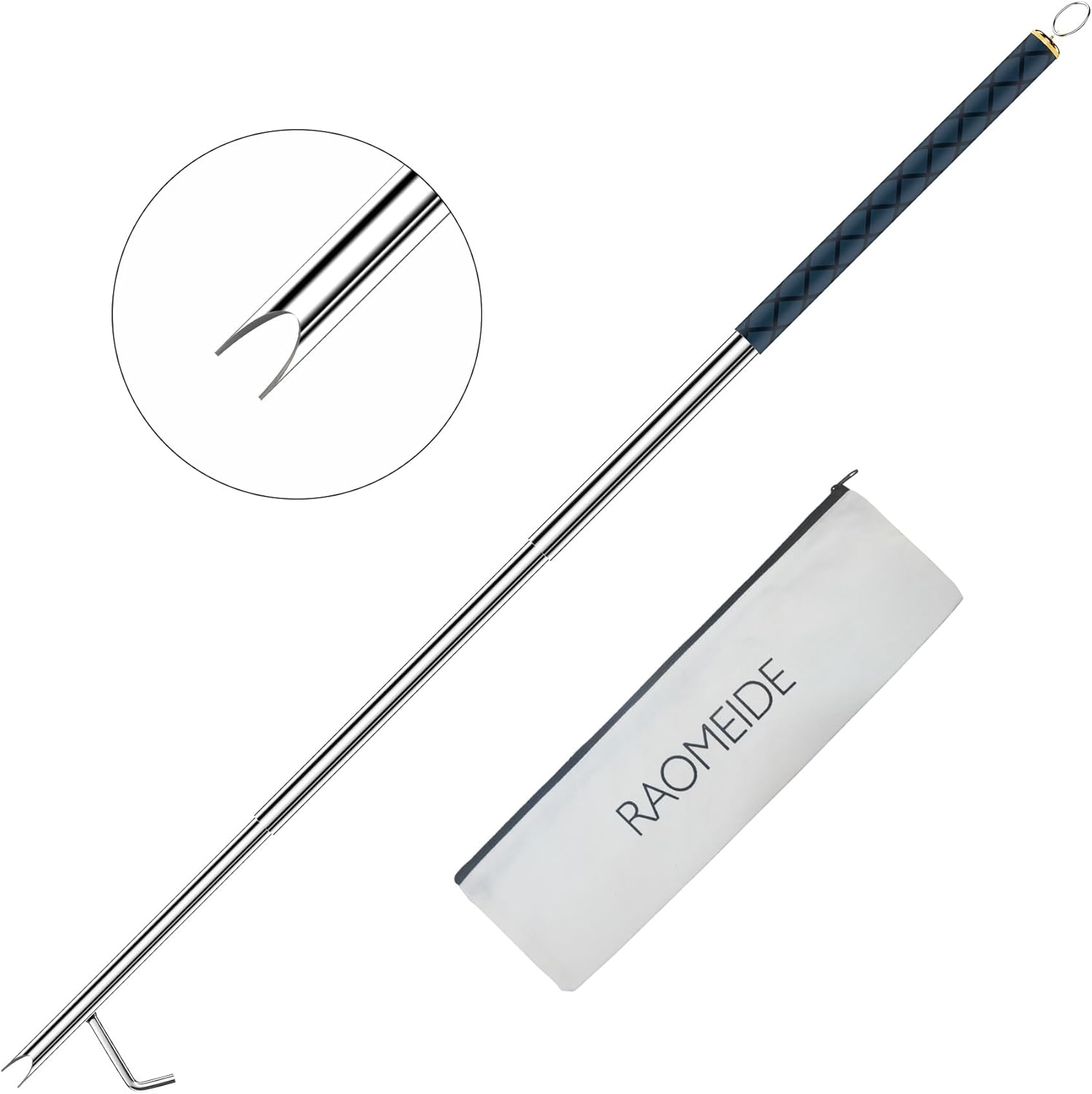 RAOMEIDE 48 Inches Fire Poker for Fire Pit Outdoor, Extra Long Campfire Poker Blower, Fireplace Tools Indoor