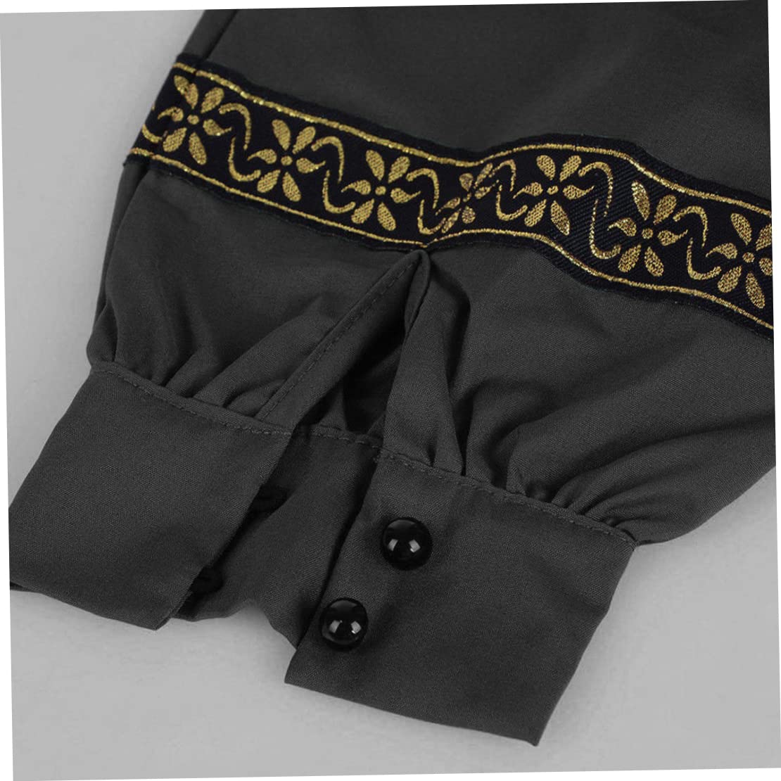 Vestido Musulmán Mujer Túnica Oración Lisa Ropa Islámica Estampada Ramadán Jilbab Negro M