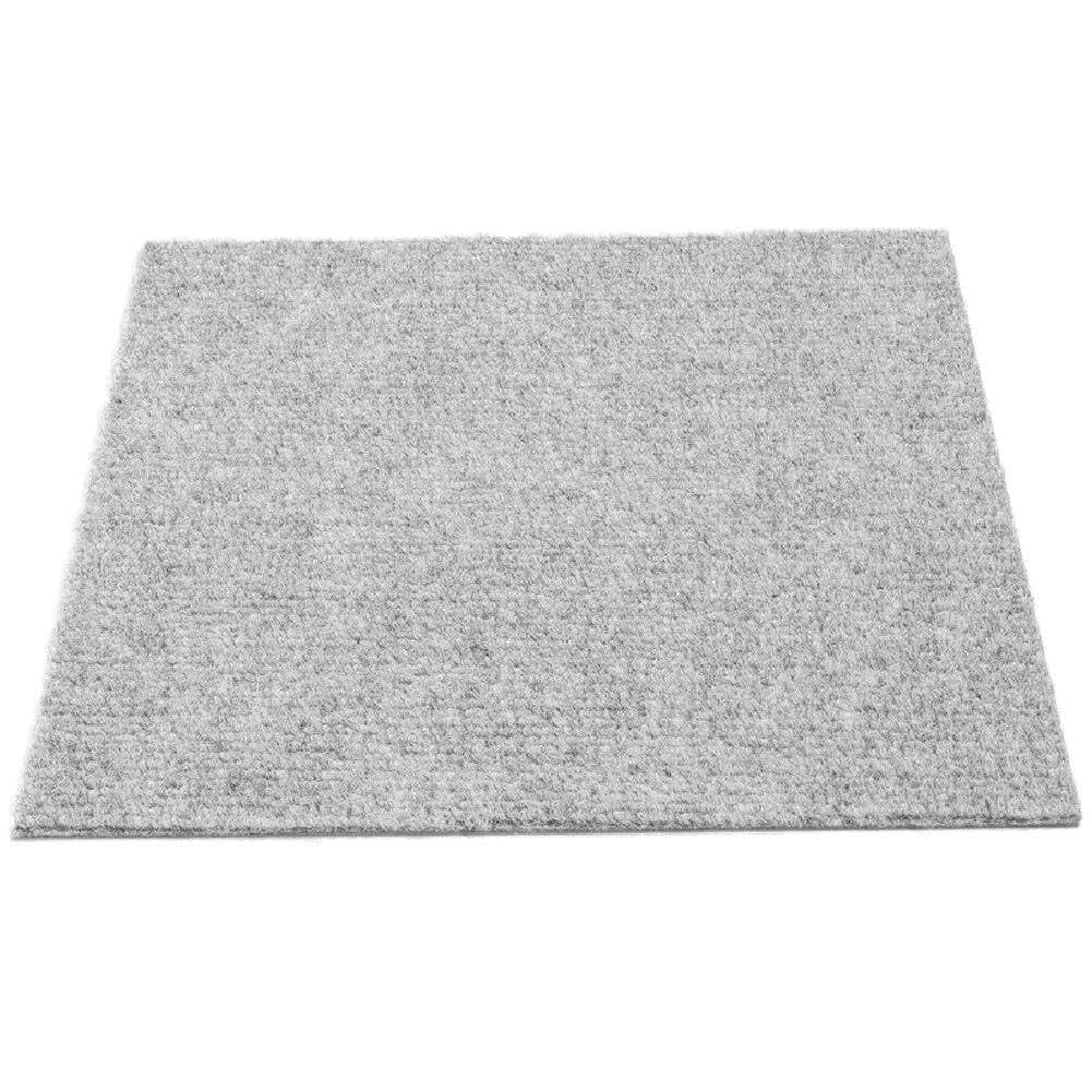 Lot de 12 Dalles de Moquette Autocollantes, idéales for Les résidences, Les Bureaux et Les sous-sols.(Grey-White)