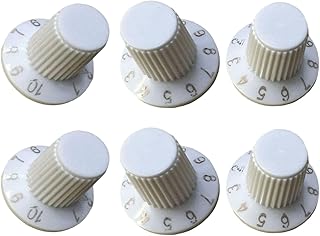 Almencla 6x botão botão de volume de áudio botão botão de volume peças de substituição ajustável botão de alto-falante botão de áudio para alto-falantes acessórios instrumento musical, branco