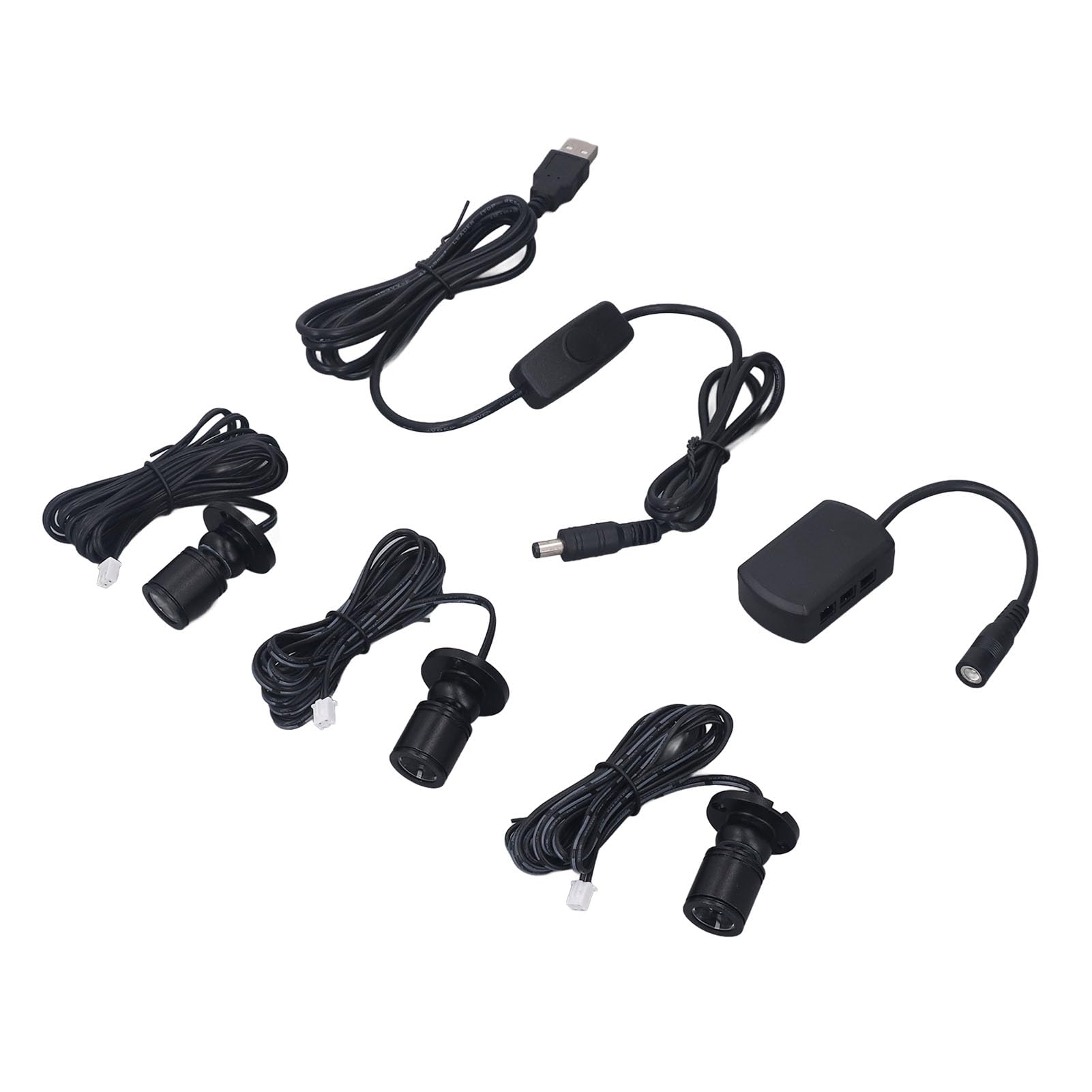 ZJchao Mini LED Spot Lights USB Showcase Display Light 1 to 3 Dimmable Small Cabinet Light for Jewelry Collection (Warm Light)