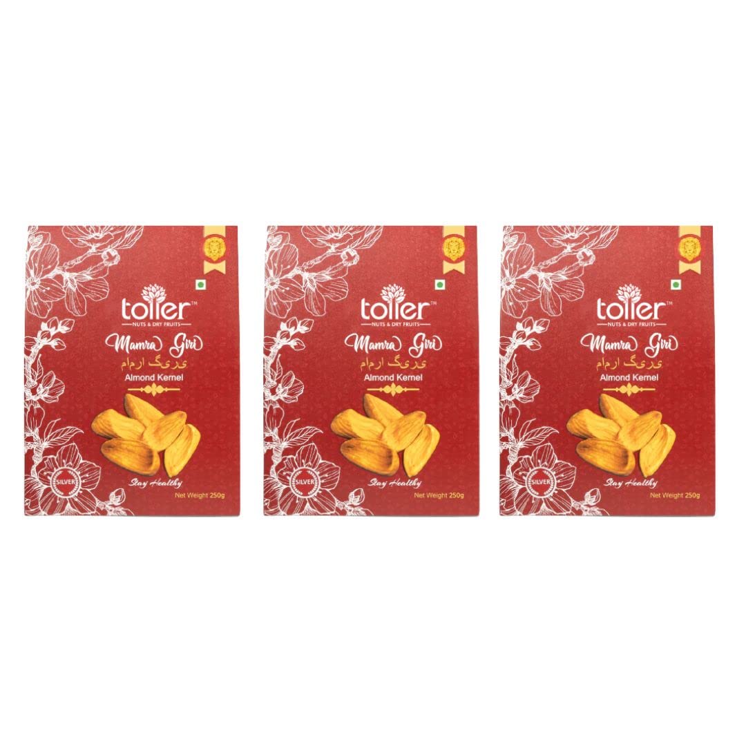 toller 100% Natural and Premium Iranian Mamra Giri Silver Almonds - 250gm Each Grade - AAA Quality & Bold Size Bidam Rich in Oil, More Nutritious, Mamra Badam (Pack of 3, 750 Gram) (B0C5CNXFZK) Amazon Price History, Amazon Price Tracker