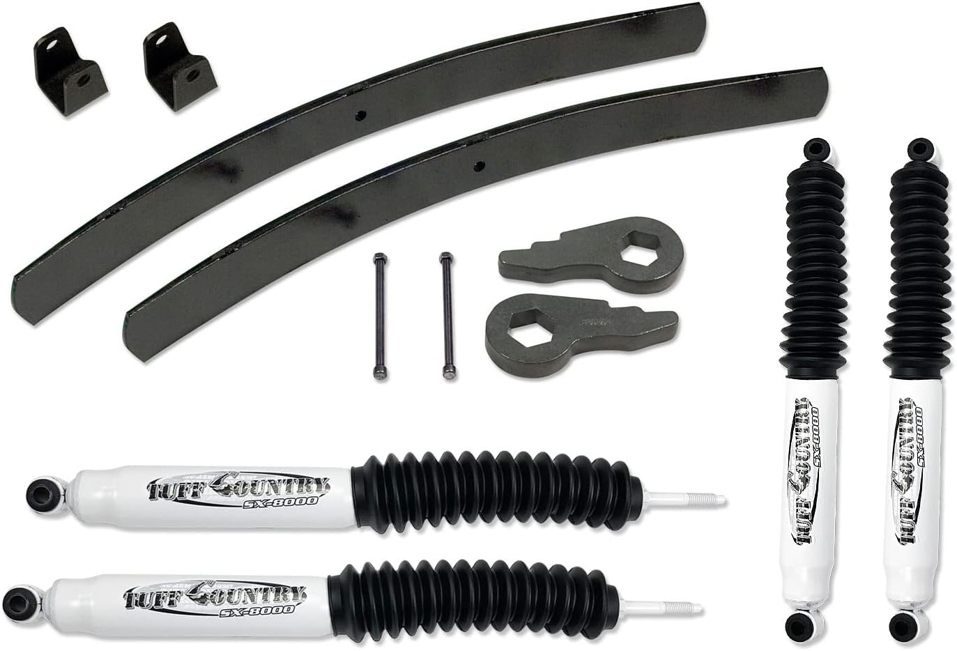 Tuff Country 12924 2" Lift Kit (w/Rear add-a-Leafs) with No Shocks (Vehicle has Non-Purple Marked Factory Torsion bar Keys) 4x4 & 2wd Compatible with/Replacement for Chevy Silverado 2500HD 2001-2010