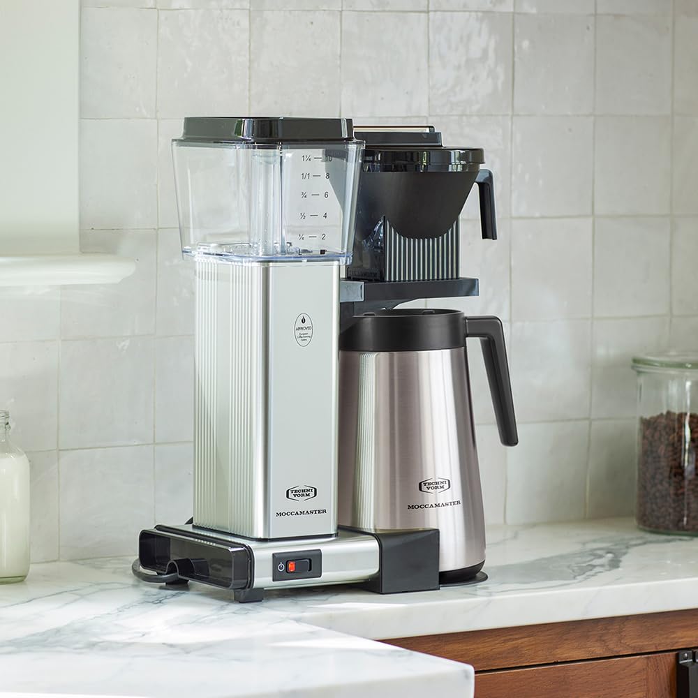 Moccamaster KBGT, Filterkaffeemaschine, Thermoskanne, Polished Silver, 1.25L