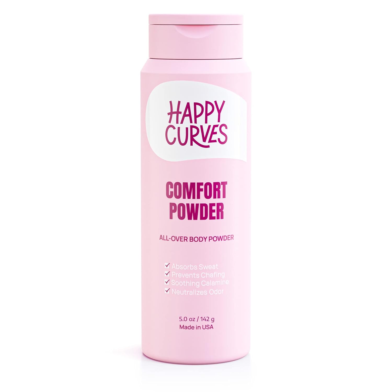 HAPPY CURVES Comfort Powder 5 oz. Talc Free Anti Chafe