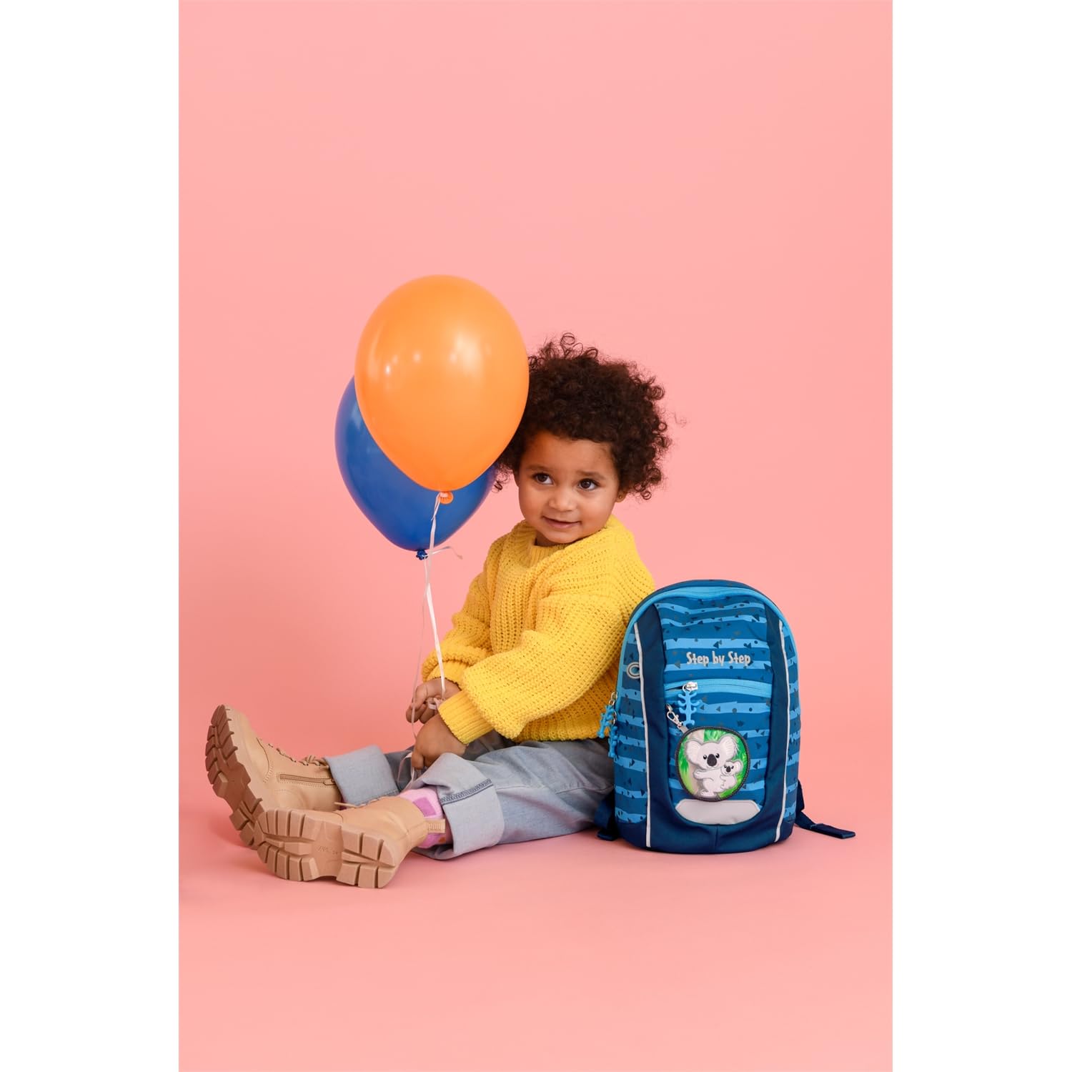 Step by Step KIGA MINI - Mochila ergonómica con correa de pecho ajustable en altura para los más pequeños, para guardería, guardería y Kita a partir de 12 m + , niños pequeños, 6 l, Dog Lucky, Talla