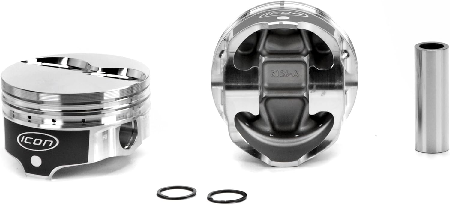 Icon PistonsIcon Piston, Premium Forged, Forged, 4.210 in Bore, 1/16 x 1/16 x 3/16 in Ring Grooves, Minus 5.50 cc