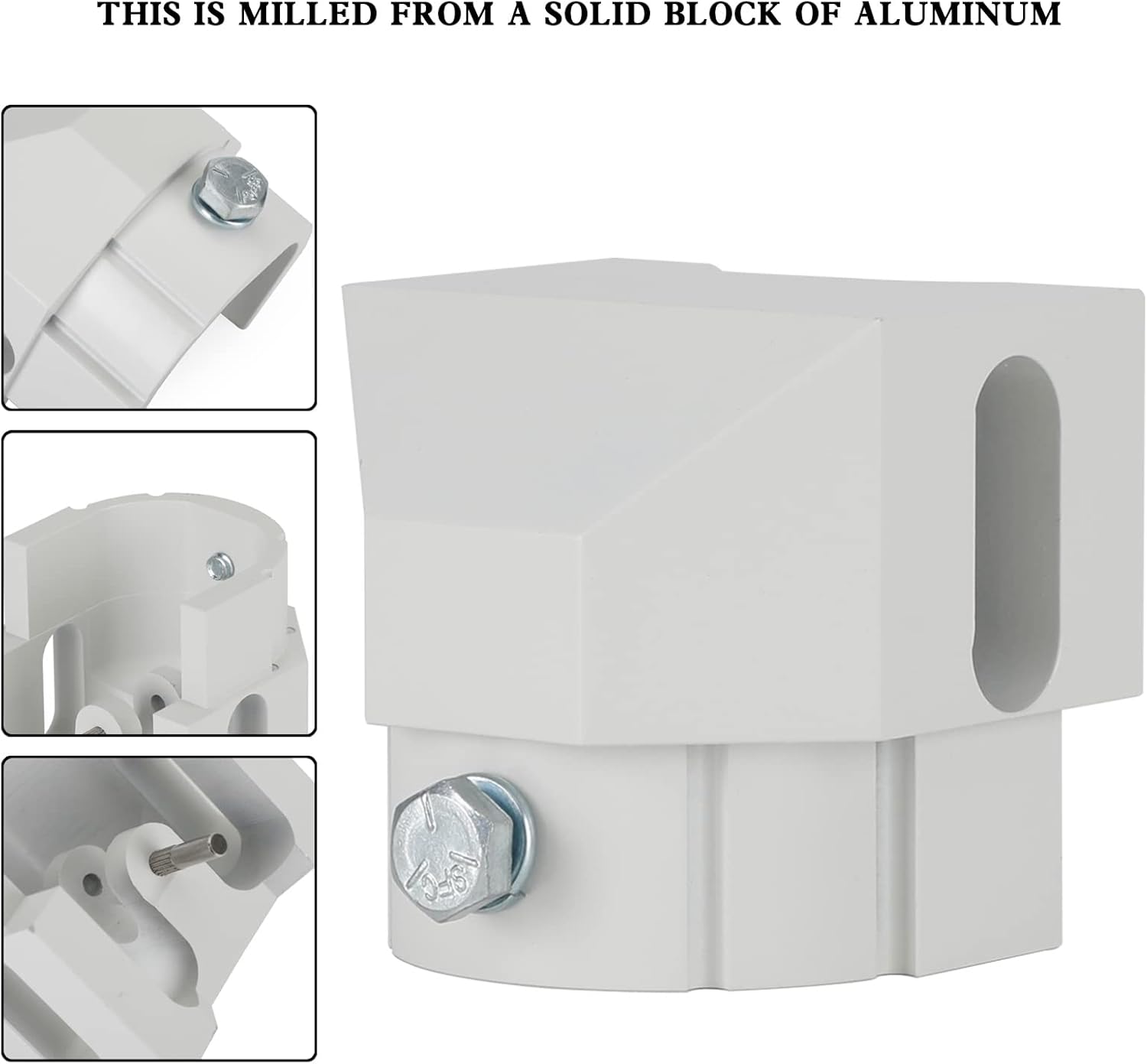 Alminum Replacement Part Bottom Bracket Satin + End Plug Solid Fit for Dometic RV Awning Sunchaser II Replacement