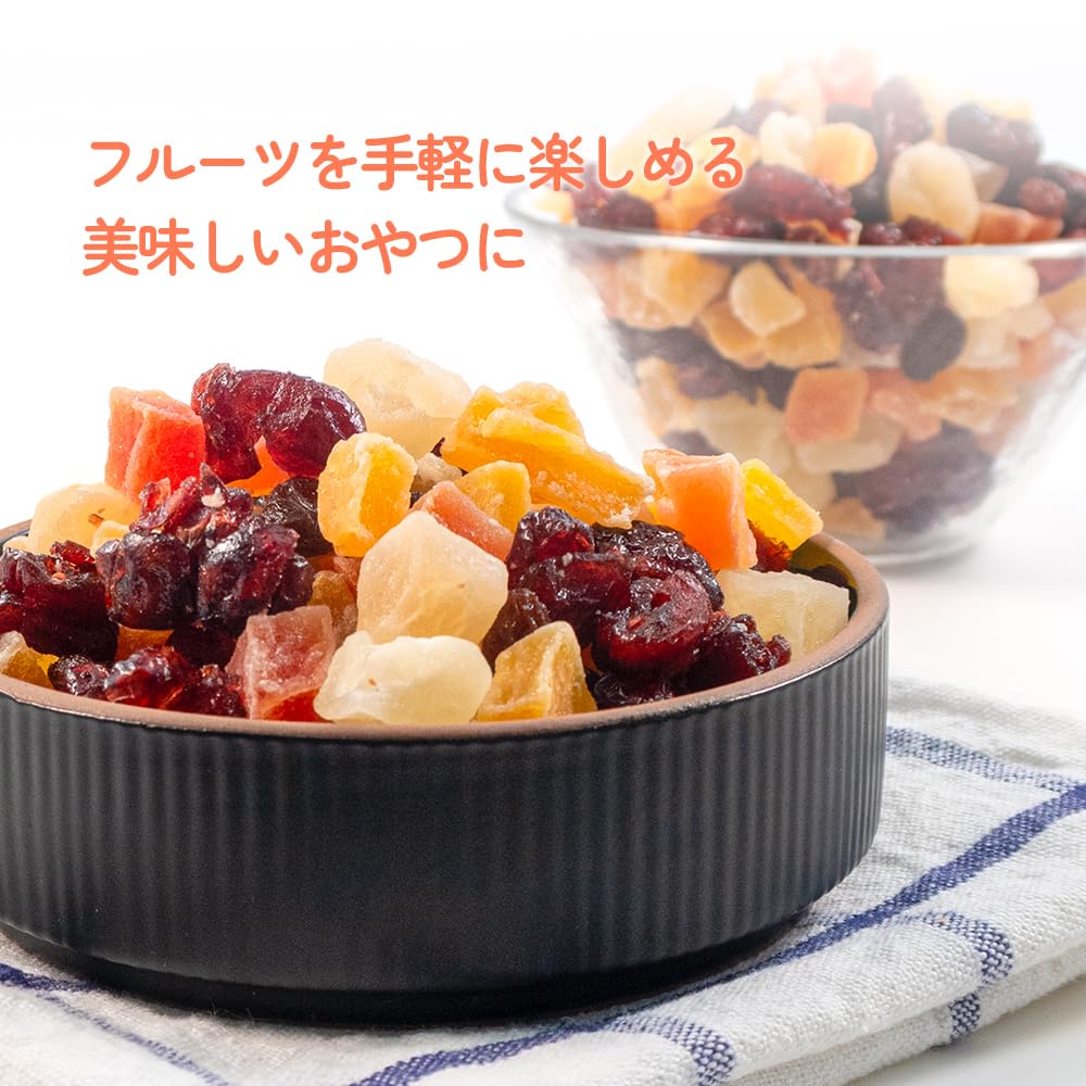 ミックスフルーツ ドライフルーツ　1kg 5袋 Amazon.co.jp: 5種のドライフルーツミックス 1kg ドライフルーツダイス