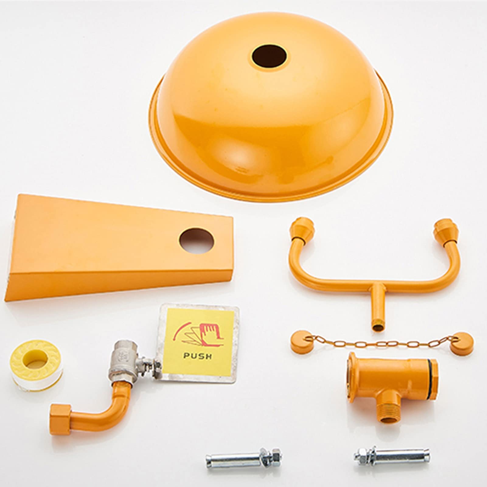 Station de Lavage oculaire Murale en Acier Inoxydable avec Double tête de pulvérisation (31 cm/12,2 Pouces)