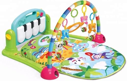 Yosi Baby Play Gym Piano Fitness Rack Mat, Musical Activity Centre with Hanging Toys and Keyboard