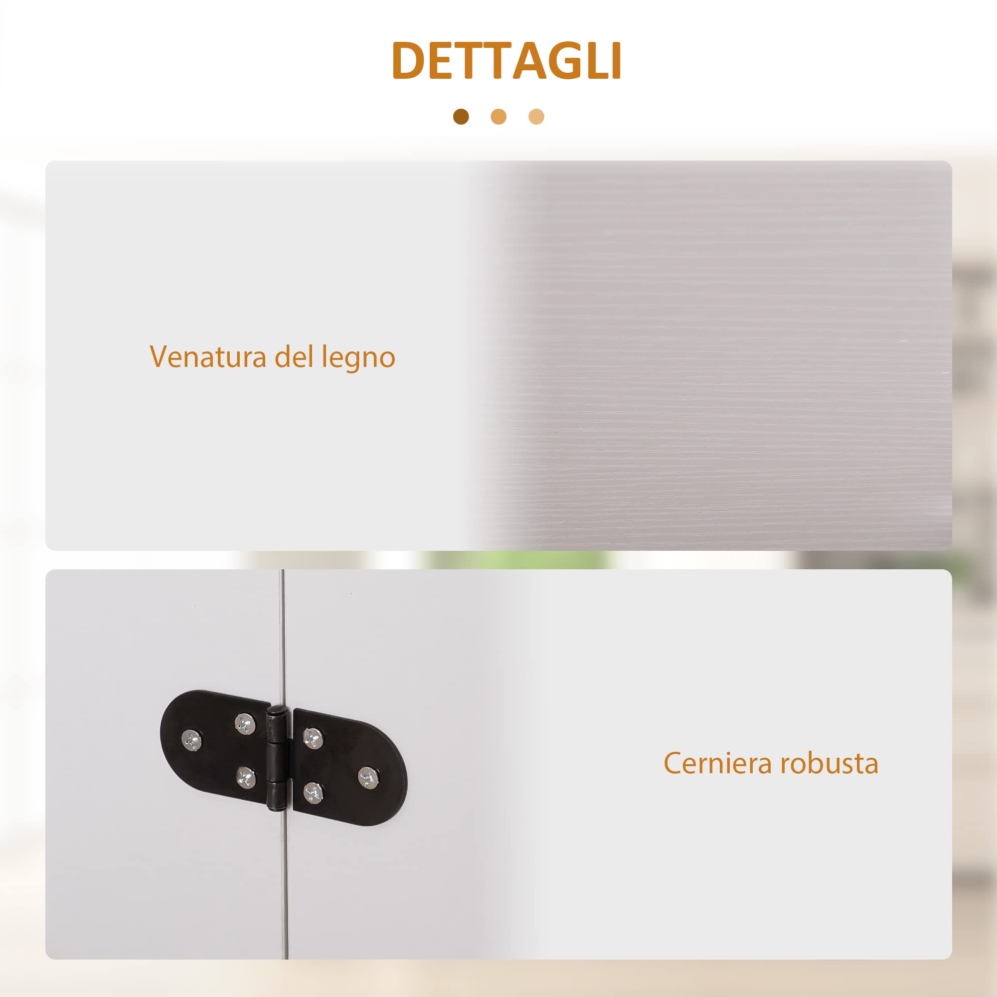 HOMCOM Tavolo da Pranzo Salvaspazio Pieghevole 90x60x74cm Bianco | da Esterno, Tavolo da Cucina e Soggiorno in Legno
