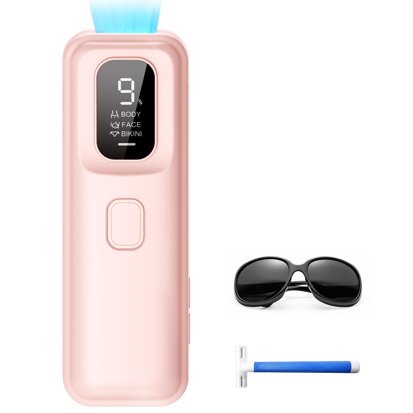 IPL Geräte Haarentfernung Laser - 9 Energiestufen 999900 Lichtimpulse Laser Haarentfernung, Schmerzfreie Haarentfernungsgerät Zuhause für Gesicht Körper Achseln Beine Bikini