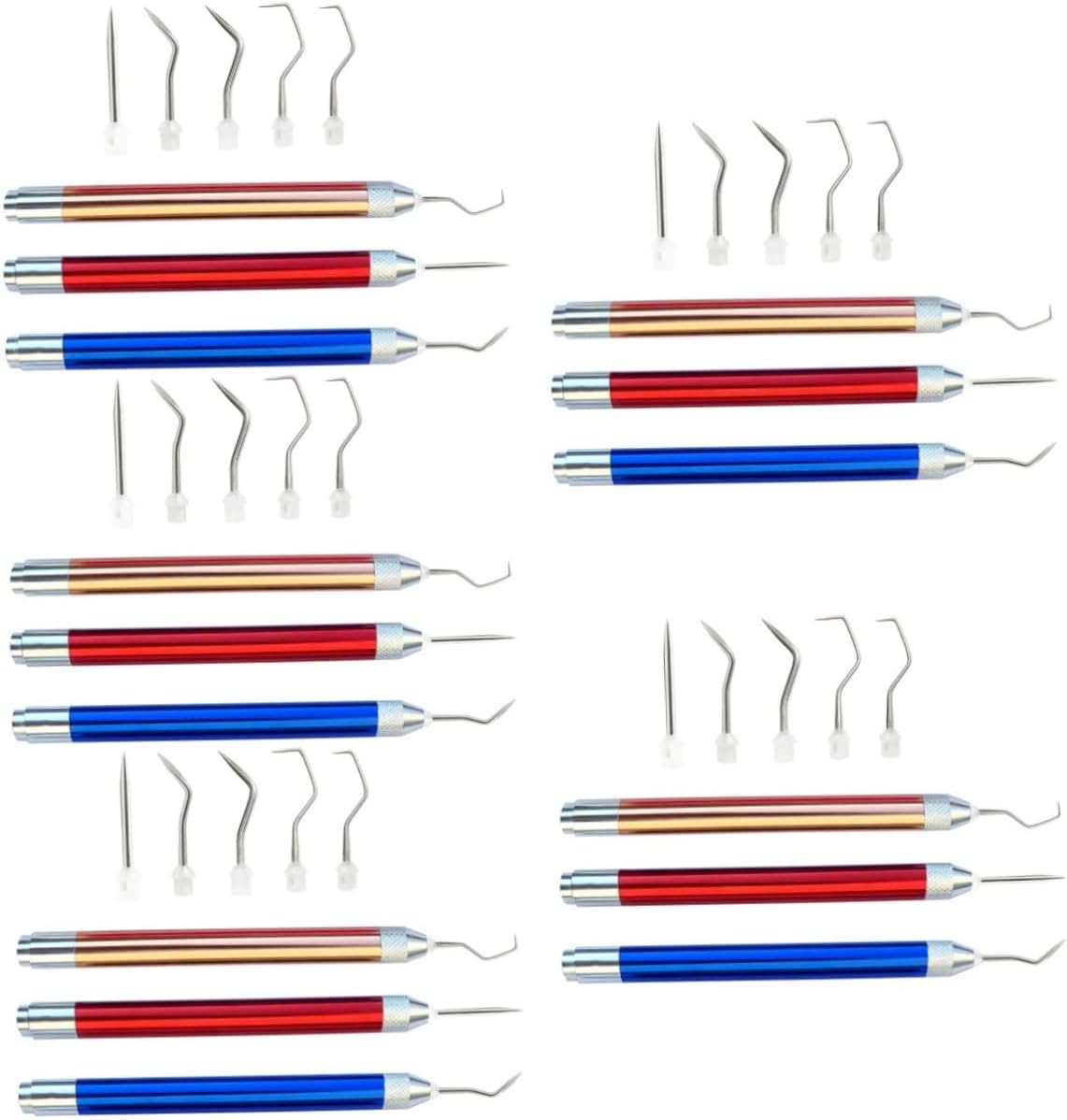 DOITOOL 5sets Precision Vinyl Weeding Tools Kit Built Light for Craft Projects Includes Needles for Engraving and Embossing