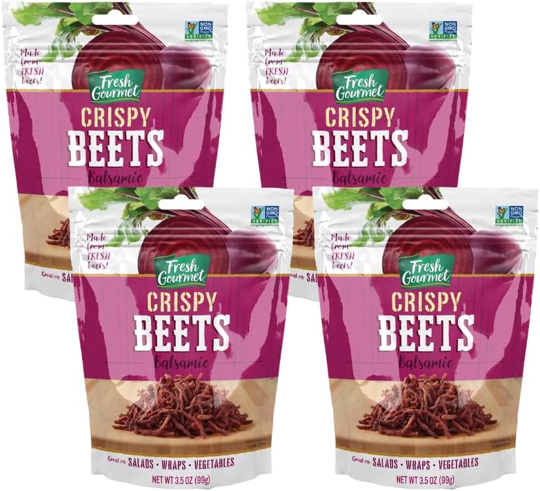 Fresh Gourmet Crispy Balsamic Beets 3.5 Ounce (Pack of 4)