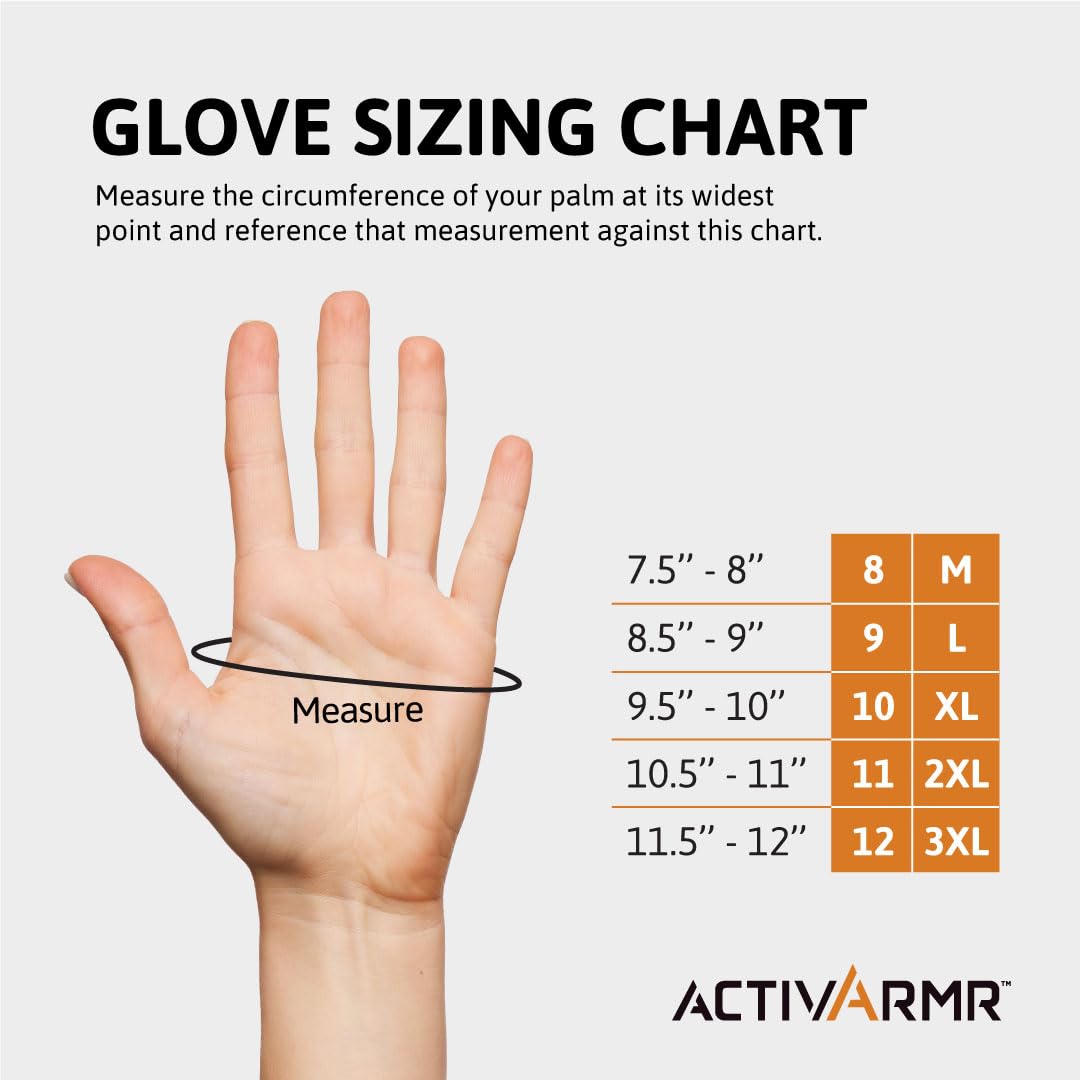 Ansell ActivArmr 96-003 - Guantes industriales, talla 10, color blanco (paquete de 1)