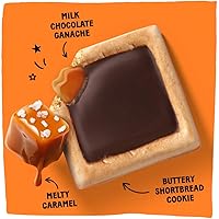 Vista 2 de Michel et Augustin Cookies, Individually Wrapped Snacks Gift Box, Milk Chocolate & Caramel Shortbread Cookie Bars, 18-Pack, 4 French Butter Cookies