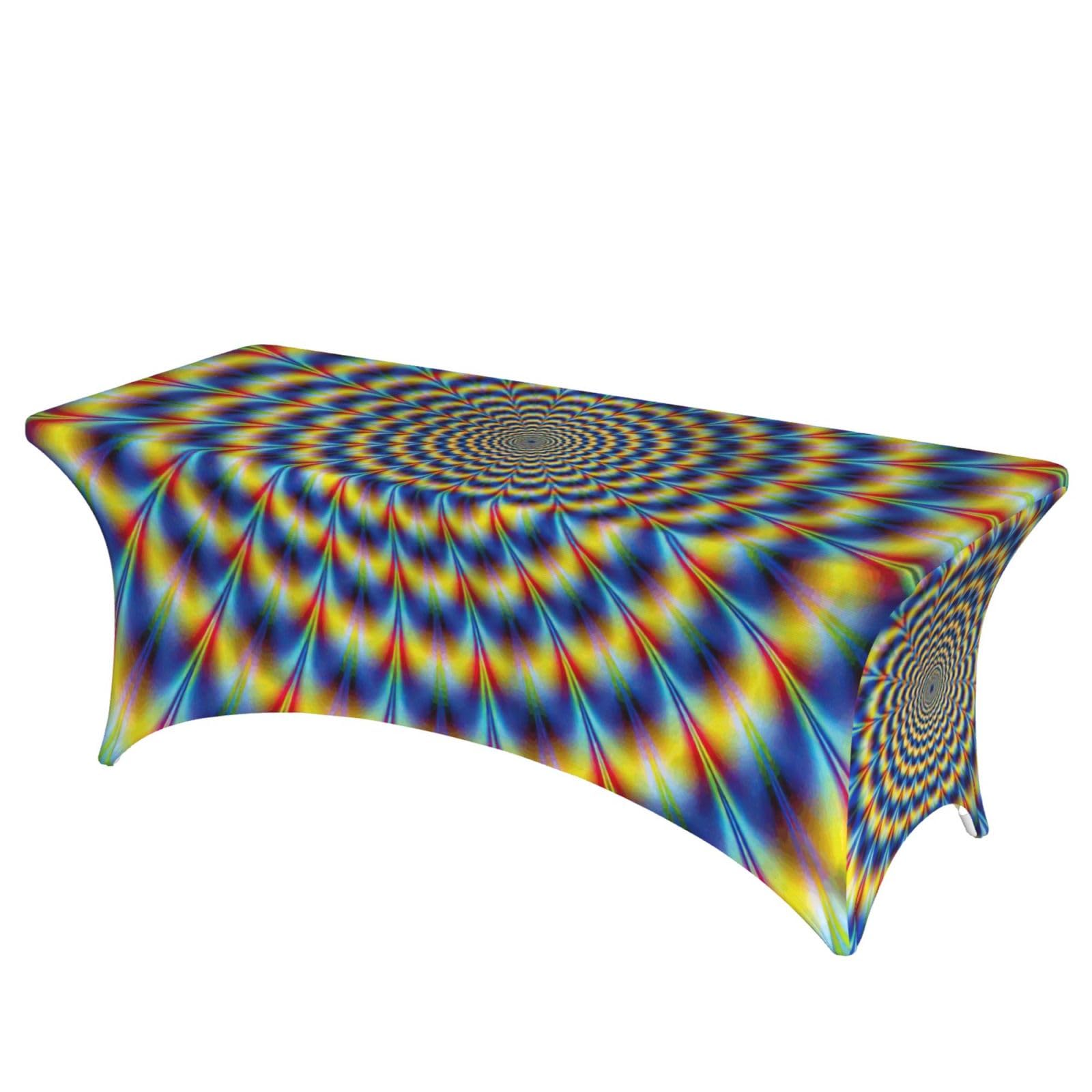 PPHGUT Spiral Optical Illusion Gif Print Rectangular Tablecloth Dining Party Home Office Wedding Outdoor Events Table Cover