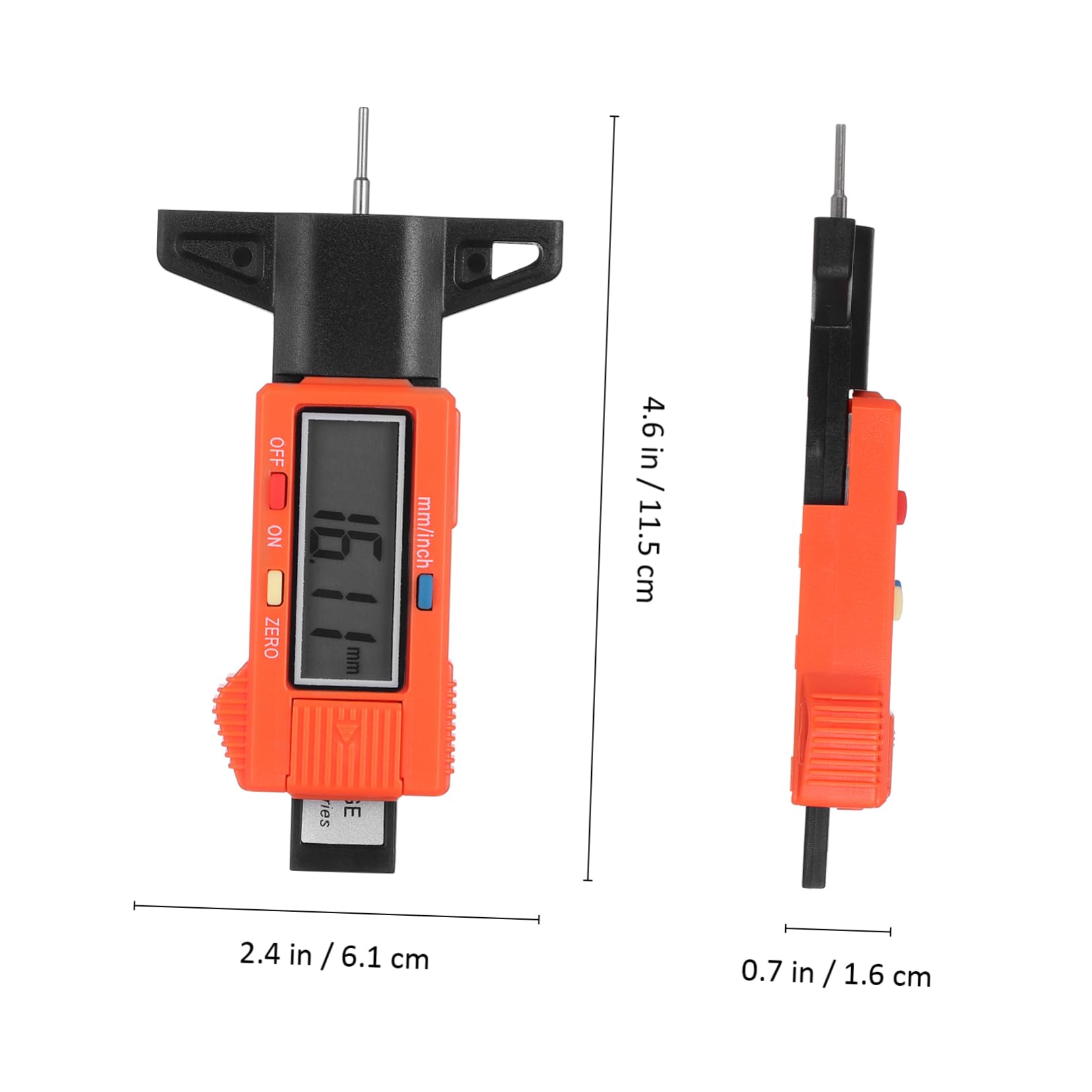 STOBAZA Digital Tire Tread Depth Gauge Depth Measuring Tool Car Tire Tread Checker Semi Truck Motorcycle Gauge Accurate Abs