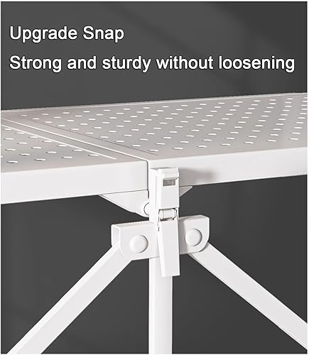 Miniatura 5 de Estantes plegables sin instalación Estantes para el hogar Estantes de múltiples capas Balcón Almacenamiento Exhibición Estante de almacenamiento