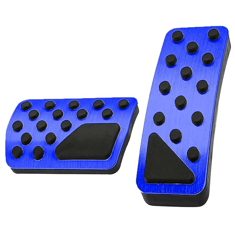 Kit com 2 capas de pedal em liga de alumínio para Jeep Grand Cherokee 2011–2025 e Dodge Durango 2011–2026, azul, SAUWU