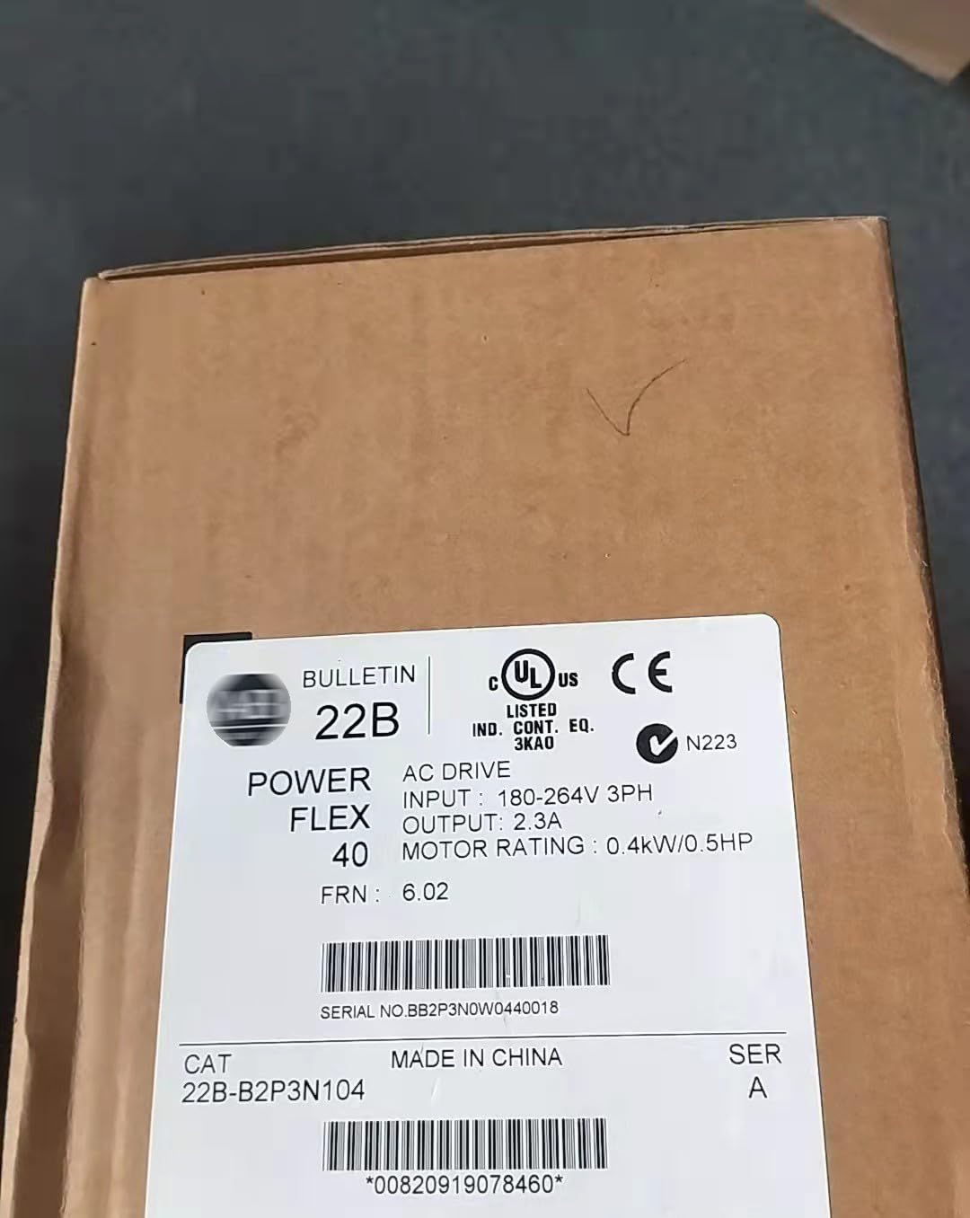 22B-B2P3N104 0.4 kW AC Drive