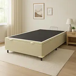 Cama Box Bau Casal Premium Blindada Super Reforçada (Corino, Box Baú Bege)