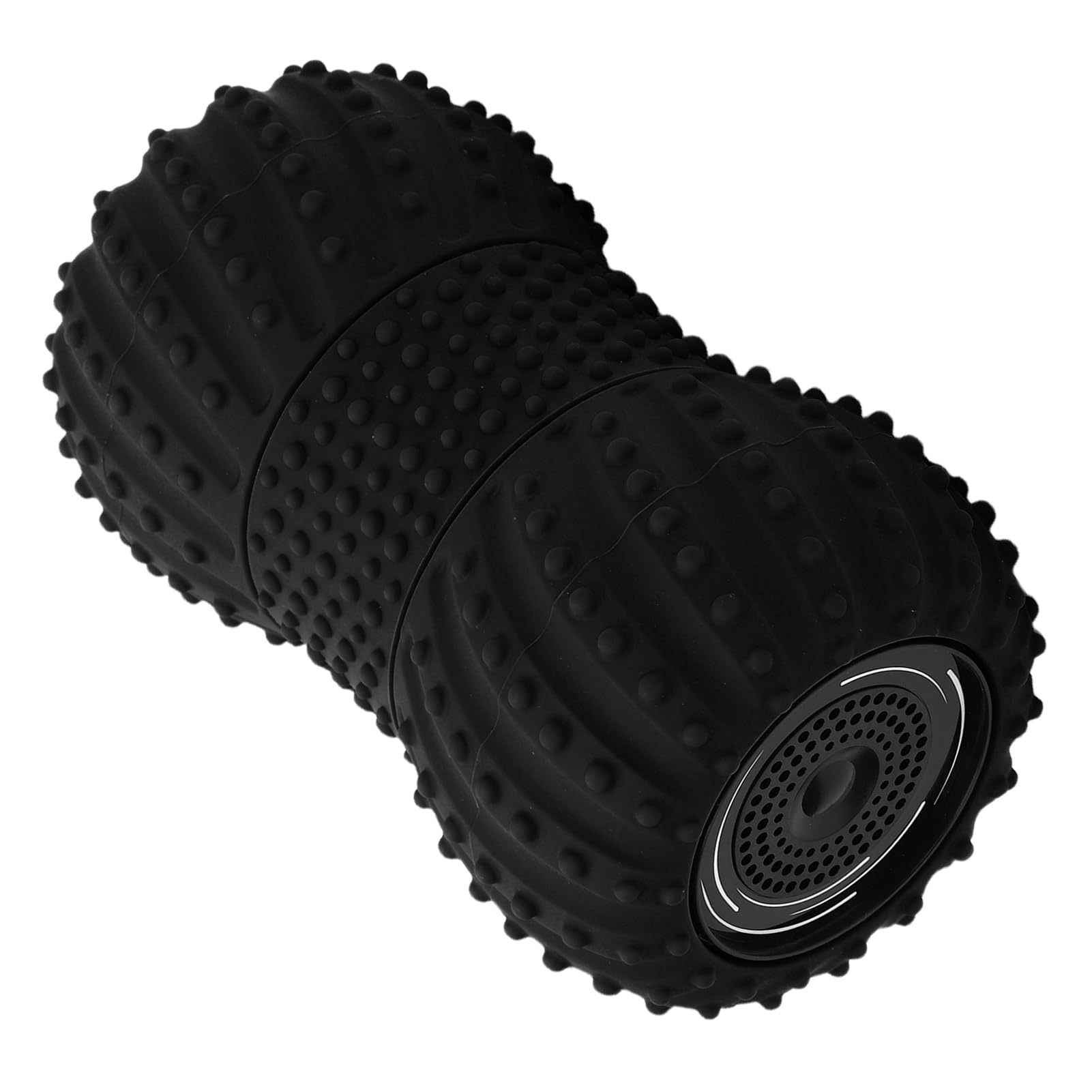 Pssopp Boule de Massage électrique aux Cacahuètes, Rouleau de Balle de Yoga en Plastique avec Système Sonore intégré, équipement de Relaxation Musculaire Rechargeable de 800 MAh pour les (BLACK)