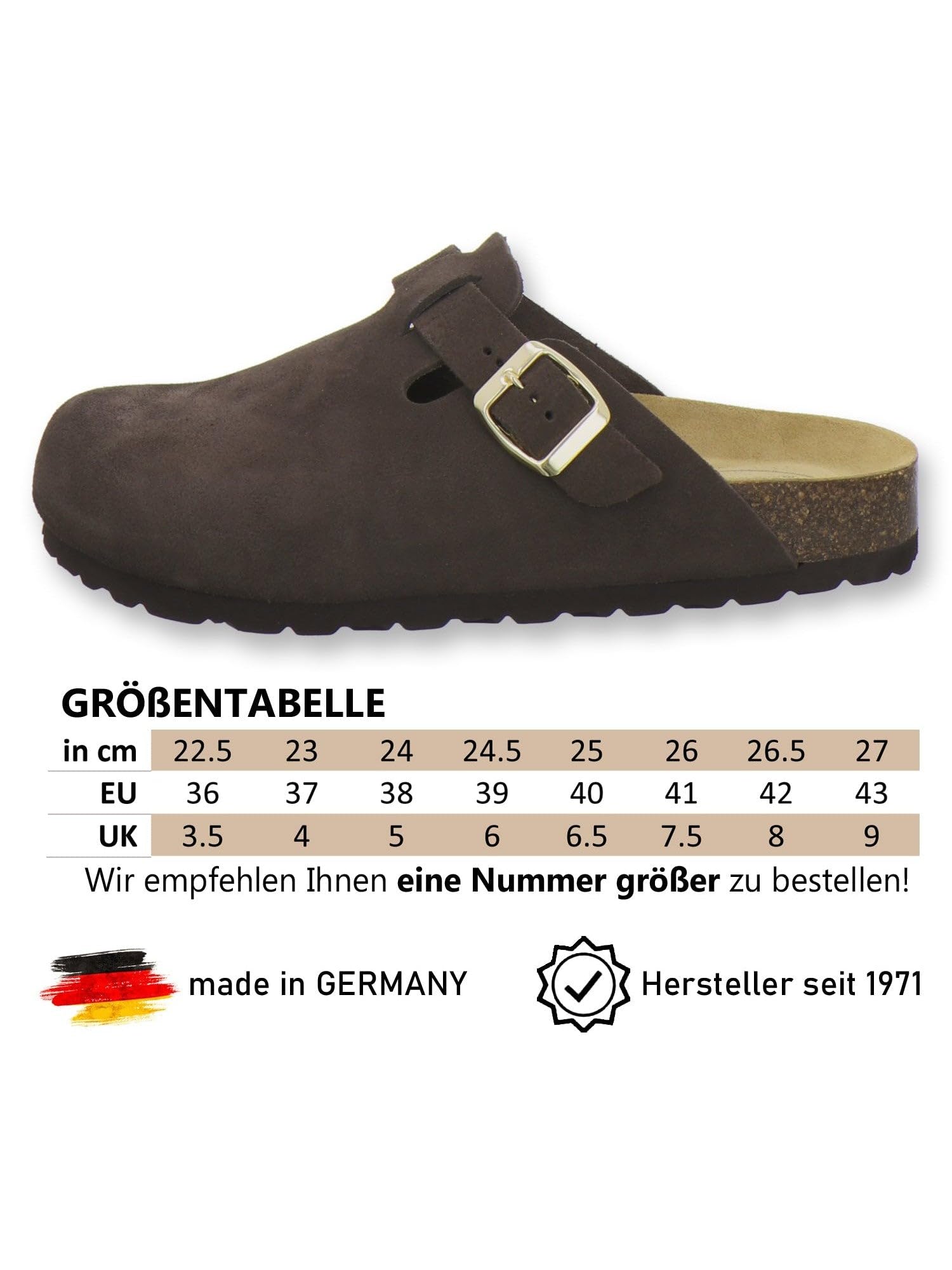 AFS 2900, comode pantofole da donna, in pelle, made in Germany