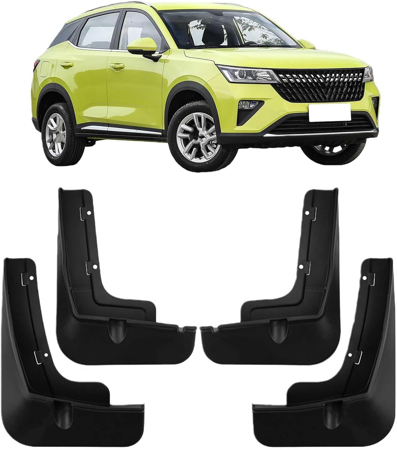 Mud Flaps for Wuling Xingchi Alvez 2022-2025,Splash Guards Front and Rear 4-PC Set Fender Protector Exterior Accessories Easy Clean Installation