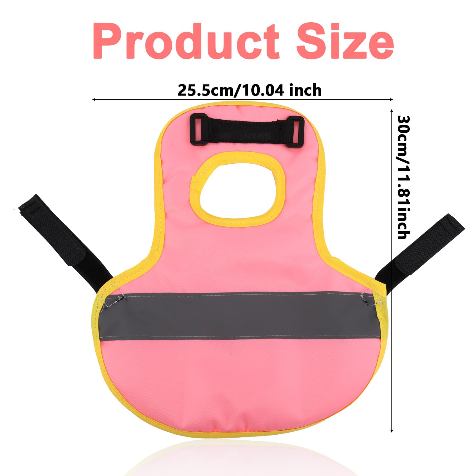 lasuroa 3pcs Selle pour Poules avec Bandes Réfléchissantes et Sangles Réglables, Tablier Selle Poule Protection du Dos et des Côtés Accessoires d'Extérieur pour Volailles (3 Couleurs)