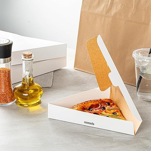Miniatura 4 de Eco Pie - Cajas de pizza de 9.3 x 10.3 x 1.8 pulgadas, 100 recipientes de pizza con cubierta de almeja, a prueba de grasa, bloqueo de pestañas,