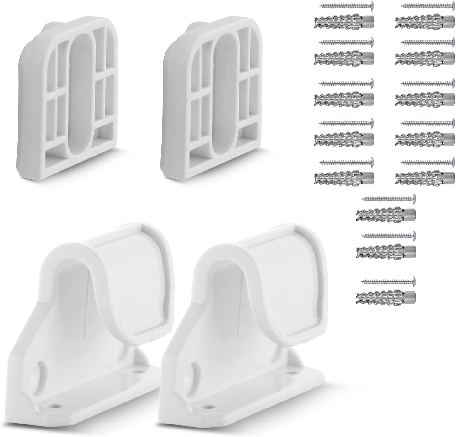 dearlomum Retractable Baby Gate Replacement Parts, Original Hardware Set (Including 2 x Latchs + 2 x Brackets + 1 Set of Screws) for Retractable Gate Asin B09K7JBSN3/B09K7HTZVW/B09XMN89J4（White