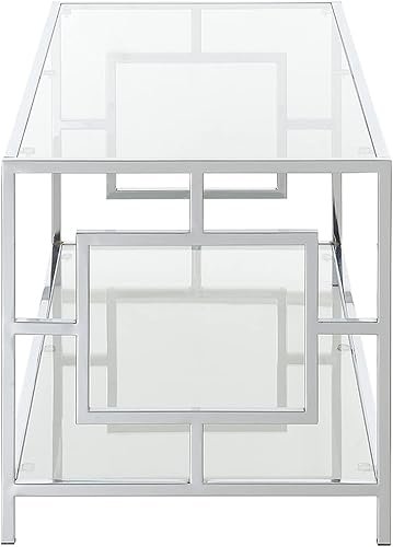 Miniatura 5 de Convenience Concepts 135082 - Mesa de centro Vidrio/Cromo,Mármol de imitación blanco/cromo