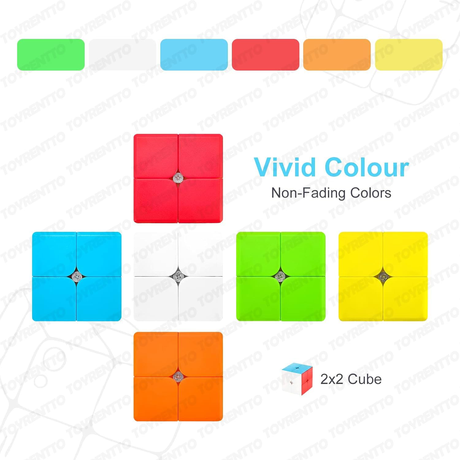 TOYRENTTO Moyu Meilong 2x2 Speed Cube Smooth Turning Stickerless Puzzle Toy for Beginners and Professionals High Performance 2x2 Cube for Kids and Adults 1