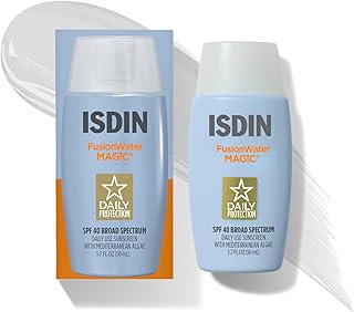 ISDIN Fusion Water MAGIC SPF 40, Lightweight Sunscreen For Face with Hyaluronic Acid and Vitamin E, Ideal for Daily Use, Dermatologist Recommended, Fast Absorbing and Non-Comedogenic