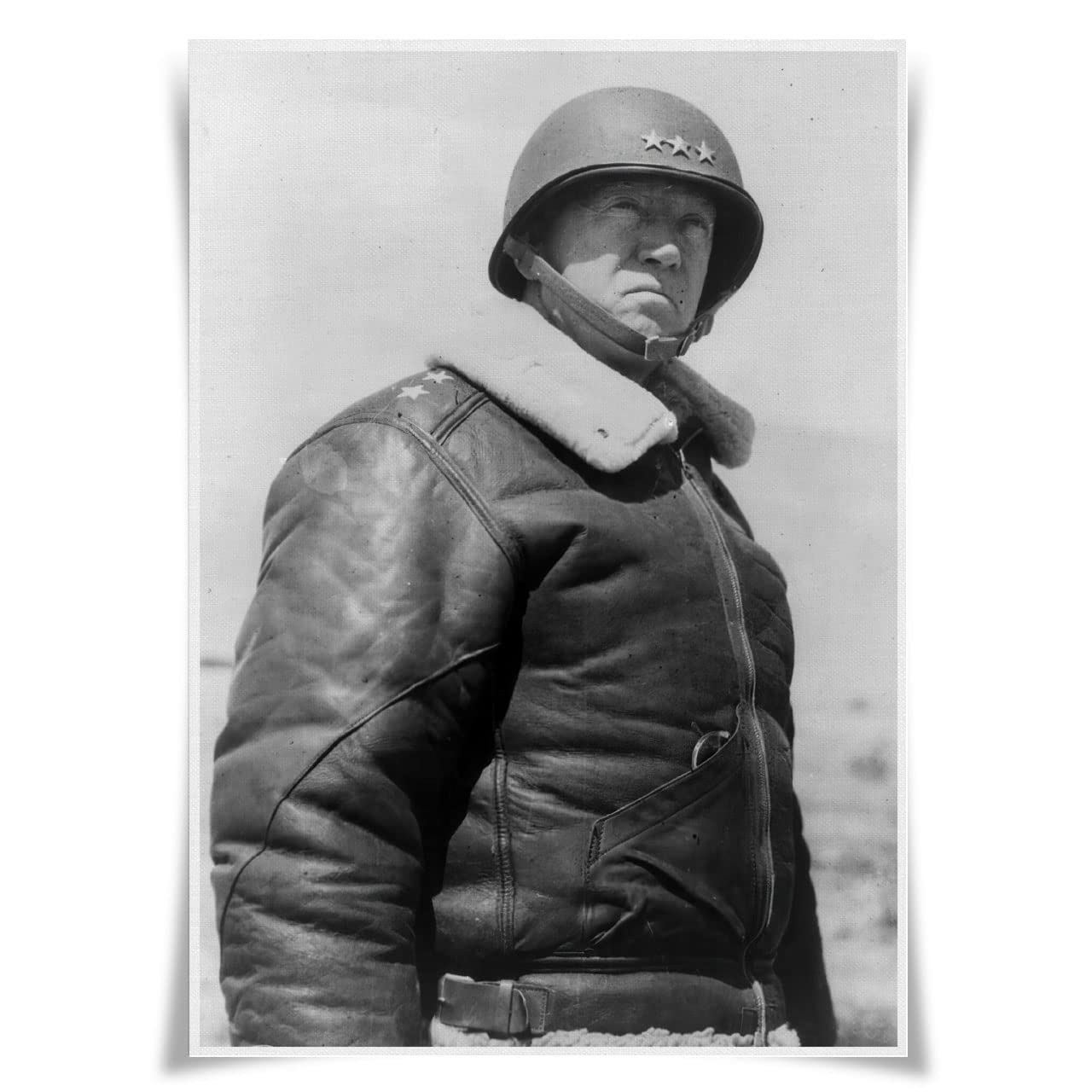 Nice Captain World War II Famous Commander Portrait A3 Poster Print Wall Art Home Decor (George Patton)