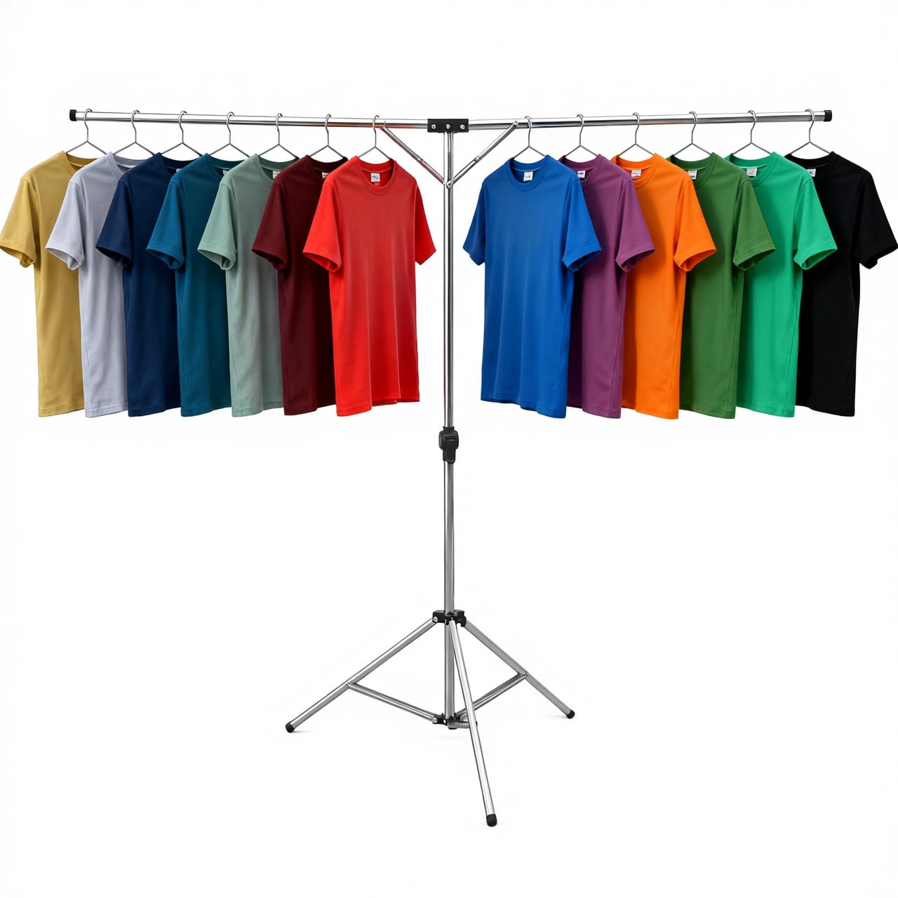 Foldable Portable Space Saving Clothes Drying Rack Heavy Duty Stainless Steel Laundry Drying Racks Adjustable High Capacity Garment