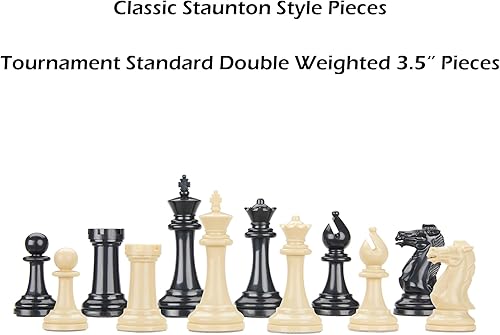 Miniatura 3 de Conqueror Tournament - Juego de ajedrez de viaje de 18 x 18 pulgadas, tablero de ajedrez plegable de silicona  3.5 pulgadas de altura King de