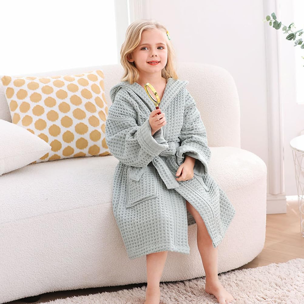 Albornoz NiñO Albornoz NiñA Piscina Pijama Universal Suave,Transpirable,Absorbente Agua,Grueso,Doble Capa,con Capucha de AlgodóN,para NiñOs y NiñAs