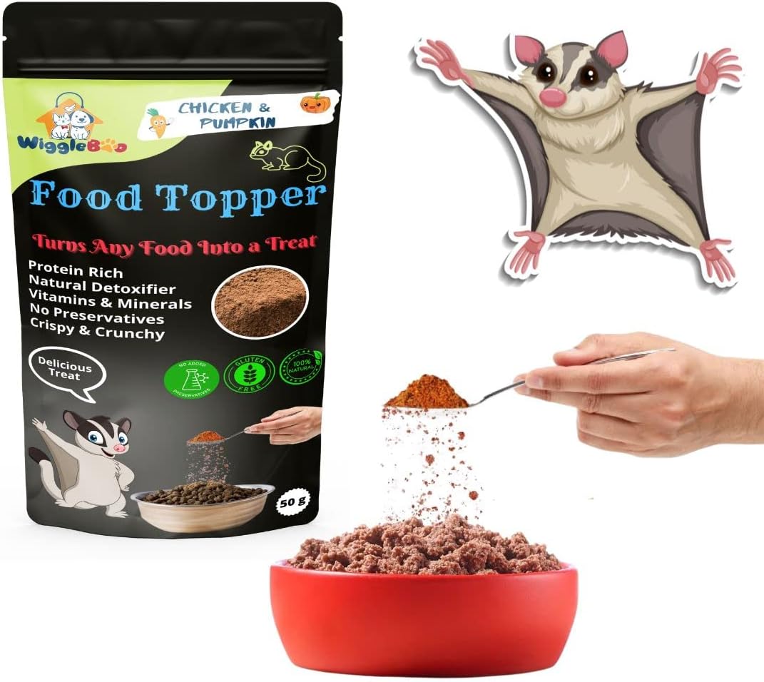 Magical Sugar Glider Food Topper || Joy of Best Taste || Chicken & Pumpkin Flavour || Grain Free & Protein Rich || Natural Dewormer || 50g