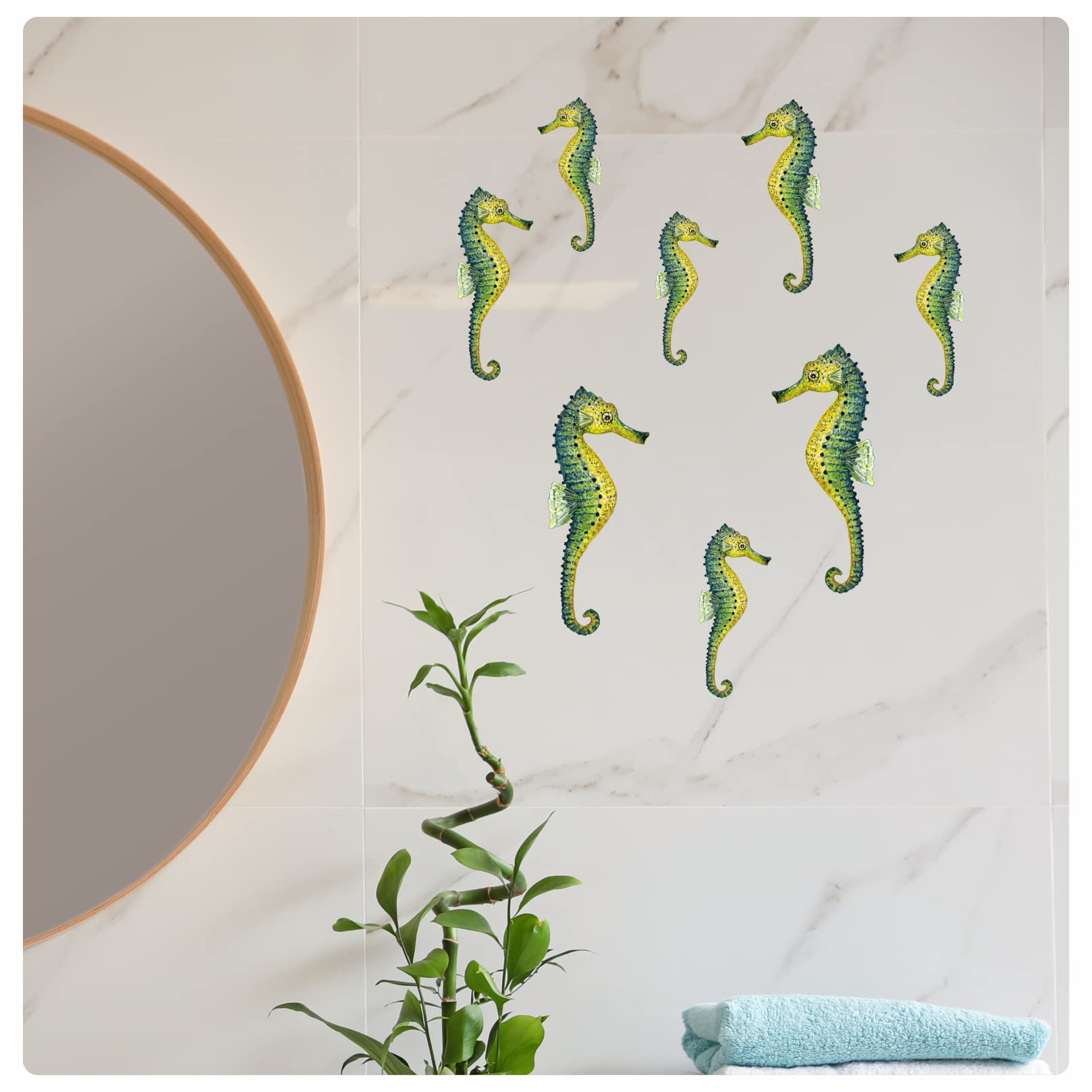 Seahorse Stickers [Waterproof] Photographic Quality Decal, Sea Horse Decor Graphics Diy Peel & Stick Perfect For Bathroom, Cars & Other Home Projects. Fish Fans Gift Idea ® (Seahorses)