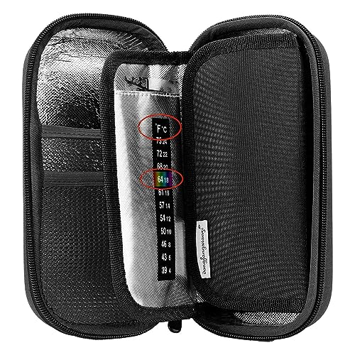 Image of YOUSHARES Insulin Cooler Travel Case - Handy Medication Insulated Diabetic Carrying Cooling Bag for Insulin Pen, Glucose Meter and Diabetic Supplies with 3 Cooler Ice Pack