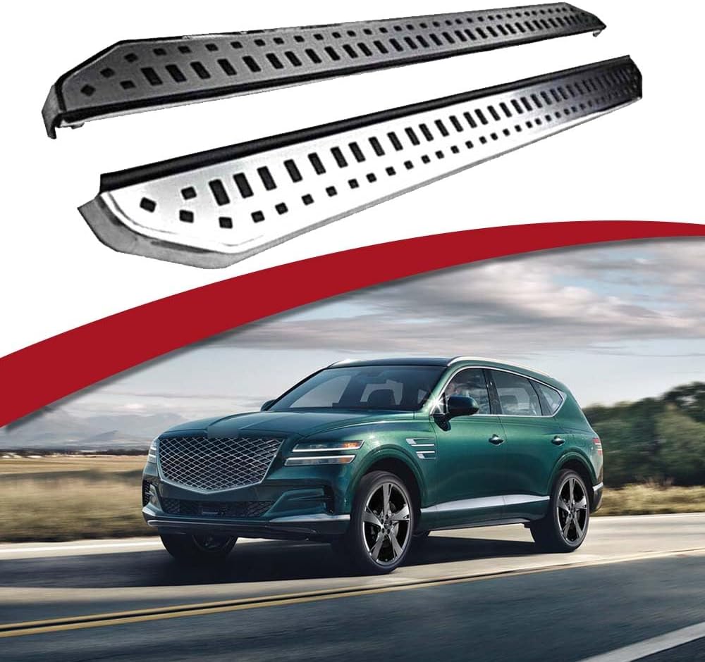 Fixed Running Board Side Step Fit 2021 2022 2023 Genesis GV80 Nerf Bars Accessories 1Pair w/Brackets